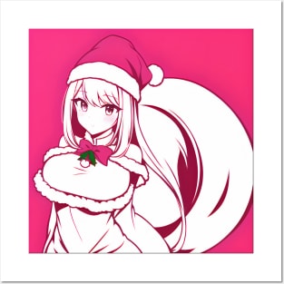 Santa Girl Posters and Art